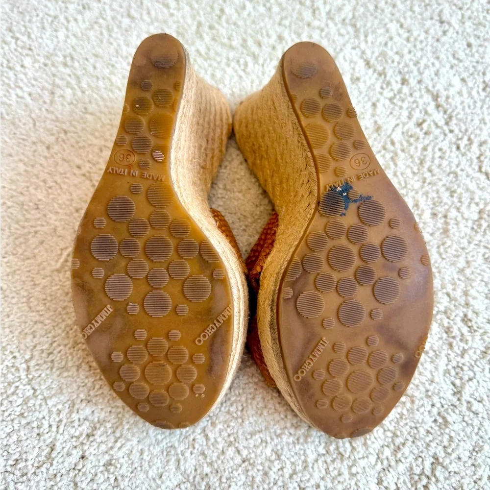 Jimmy Choo Tan Phyllis Wedges